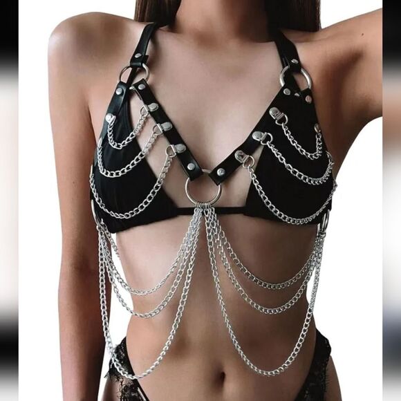 NWOT Body Chain Harness Bra - Picture 6 of 6